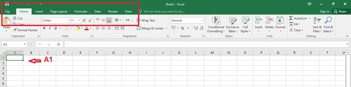 آموزش تب ها و نوار ابزار در اکسل (Excel) و کاربرد آن ها